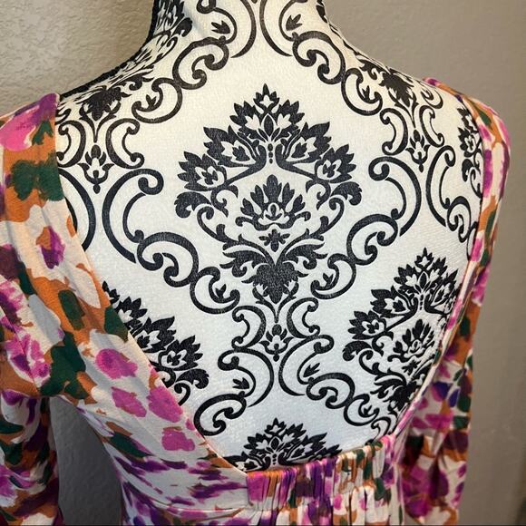 CAbi Everybody Luxe Hydrangea Floral Print Midi Dress Size S - Picture 5 of 13